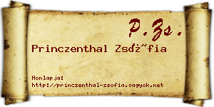 Princzenthal Zsófia névjegykártya